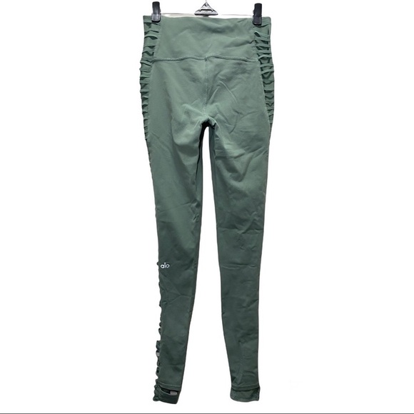 𝅺alo Yoga Green Leggings size S - Picture 3 of 6